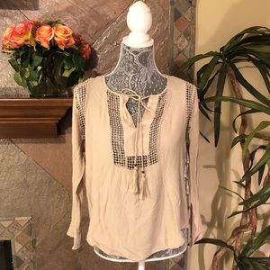 Joseph Khaki Long Sleeve Tunic Size Large